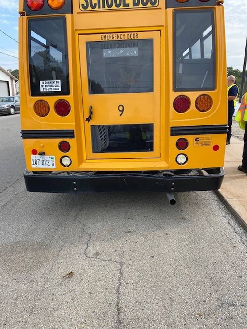 A bus carrying with two adults and four children was rear ended Wednesday morning at Lundy and Everett streets in Streator.