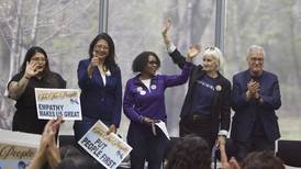 Democratic state senators speak out against Trump cuts in Joliet during bus tour