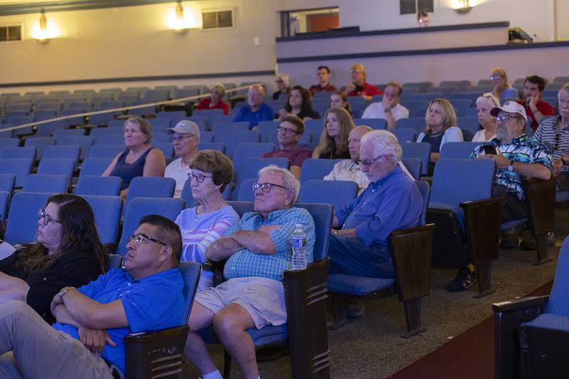 About 25 people attended State Sen. Li Arellano’s town hall meeting Tuesday, June 24, 2025, at The Dixon Historic Theatre.