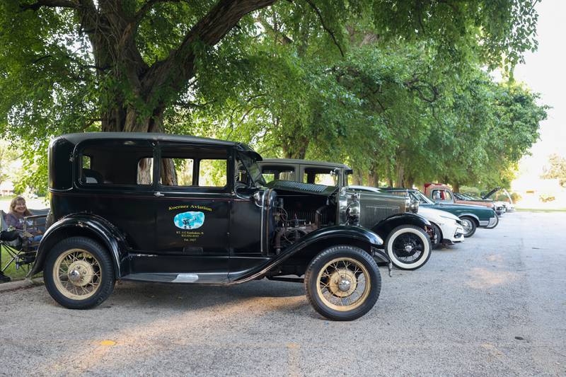 A 1930 Ford Model A, owned by Alex Koerner, of Kankakee, is one of about 30 cars on display during the Cruise-In Night at the Museum on Thursday, Aug. 14, 2025.