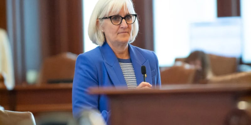 State Sen. Mary Edly-Allen is pictured on the Senate floor on Wednesday, May 21, 2025.