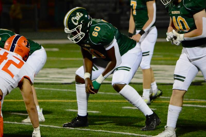 Plainfield Central's Kaveon Lee gets ready for a snap.