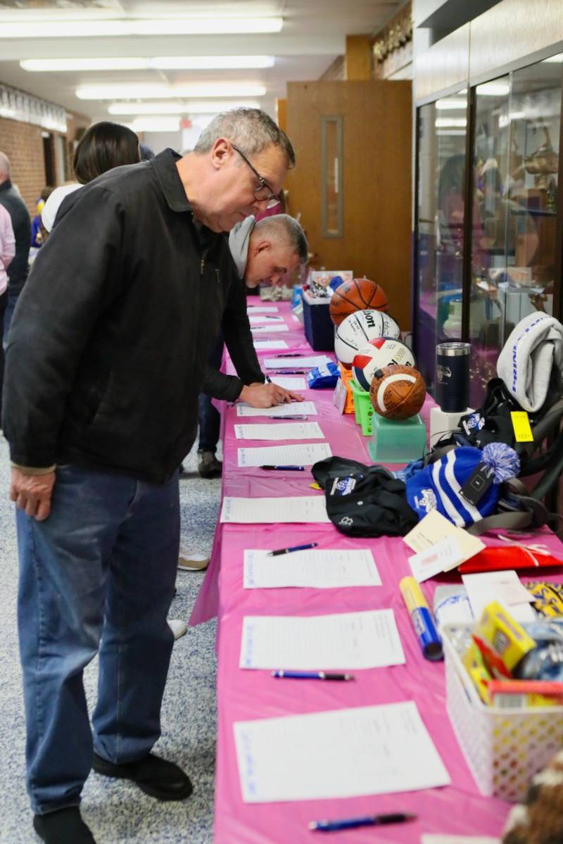 Numerous silent auction items were available for Fight like Erin Night on Tuesday at Princeton High School.