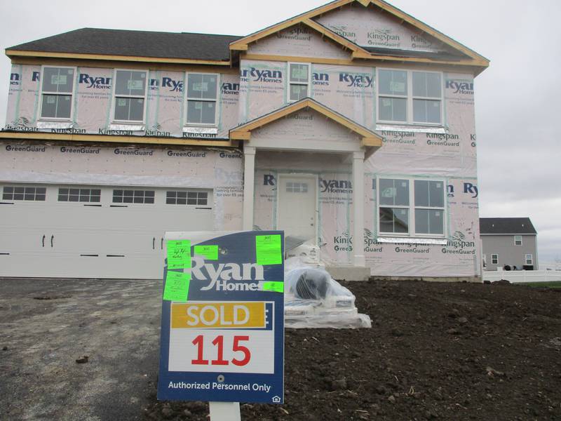 Ryan Homes has sold more than 100 houses in the past year at the Deer Crossing subdivision in Joliet. Nov. 23, 2024