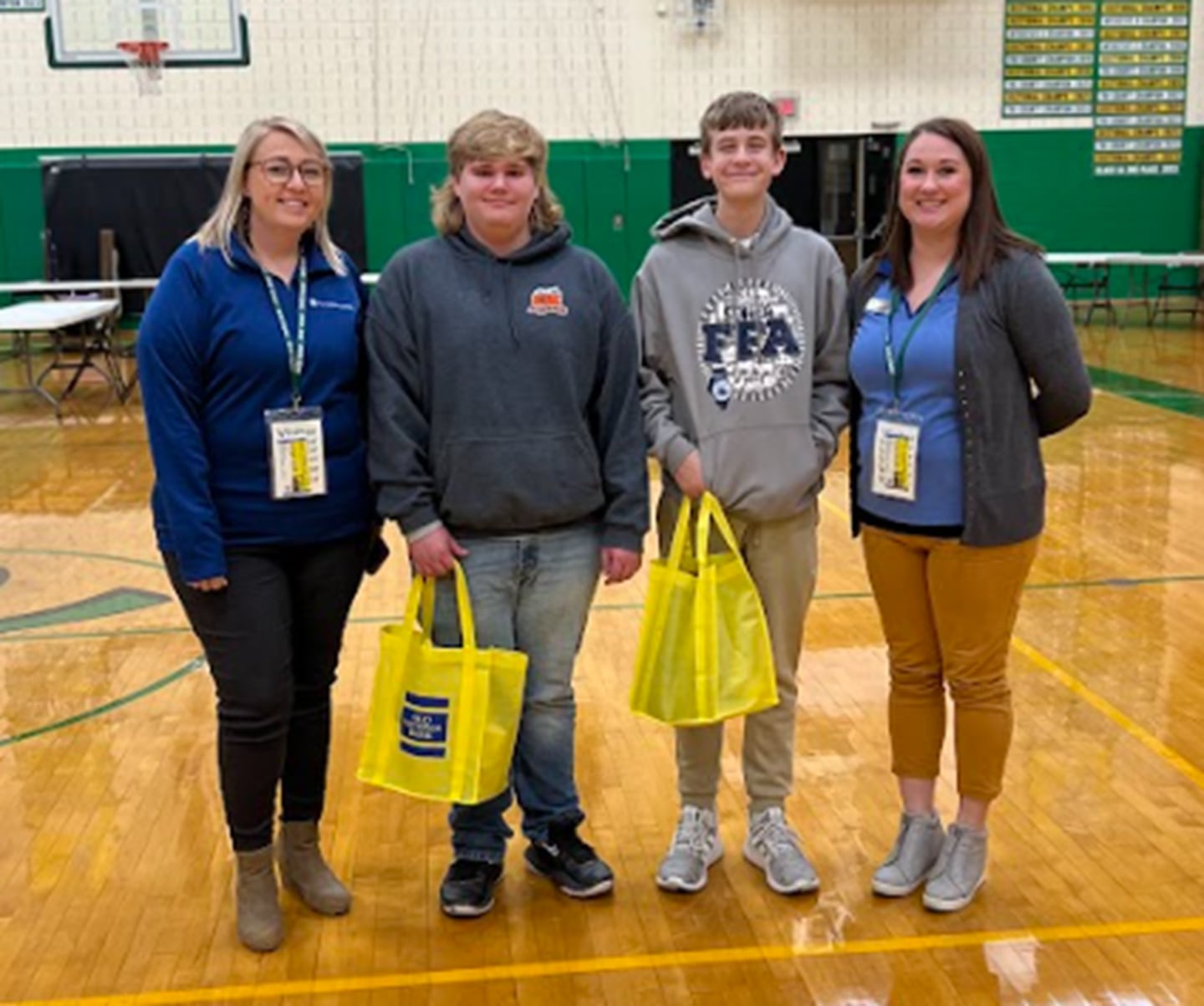 Old National Bank winners during Seneca High School's Reality Store event were Cole Earley, of Seneca, and Brady Haines, of Marseilles.