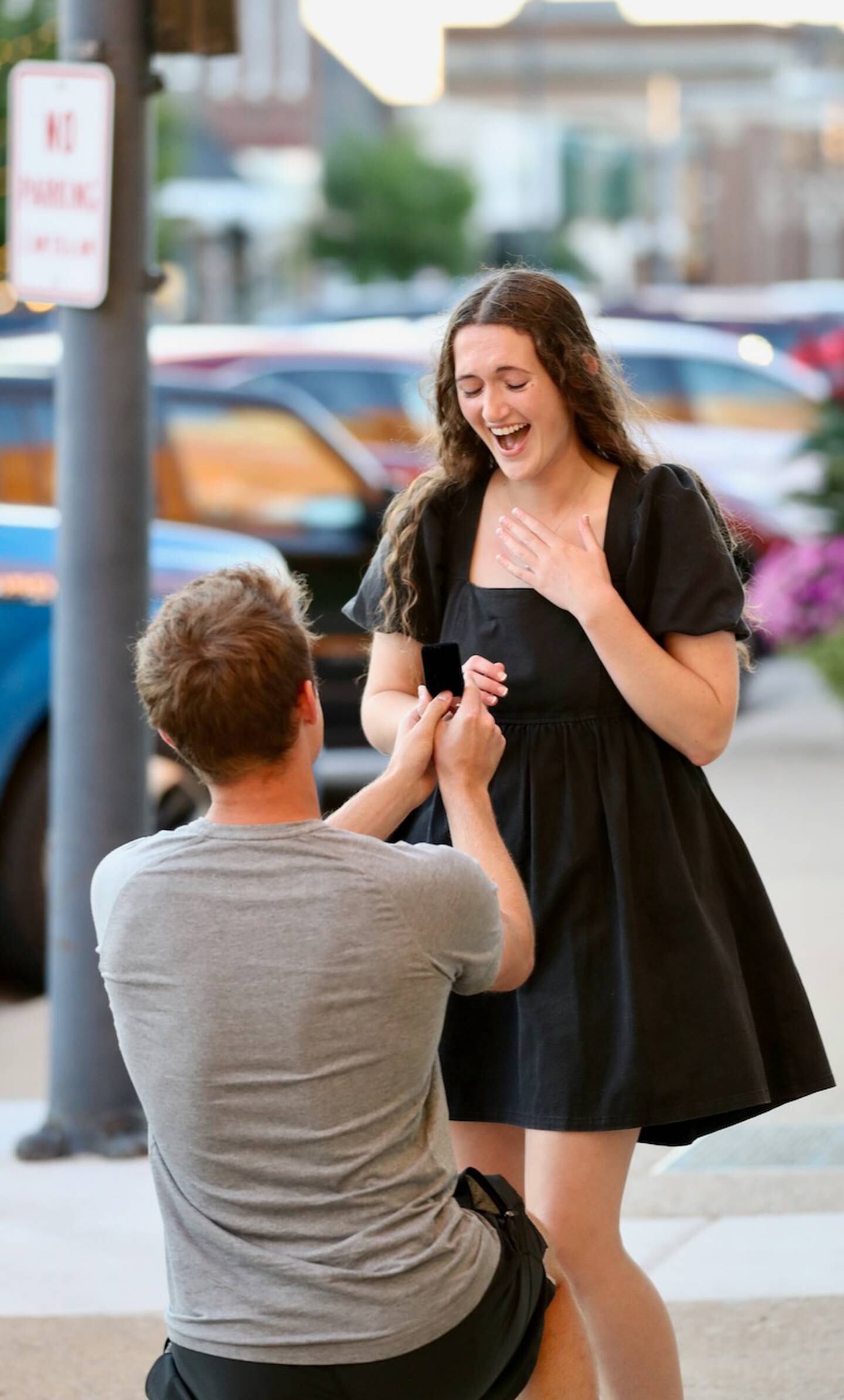 The proposal happened toward the end of July and had both the Nelson and Ewalt families in on the surprise, except for Addie of course.