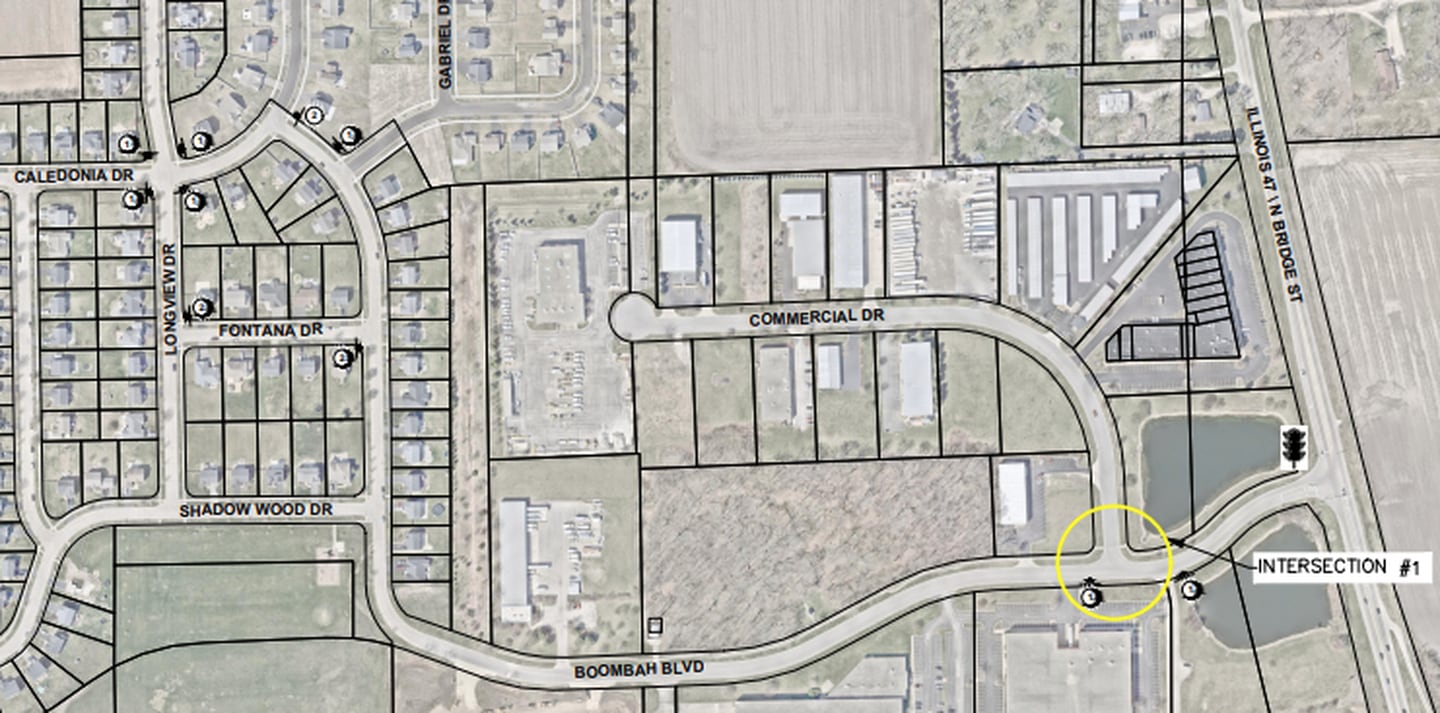 Yorkville conducted a traffic study in the intersection of Boombah Boulevard and Commercial Drive to see if new yield or stop signs are warranted.