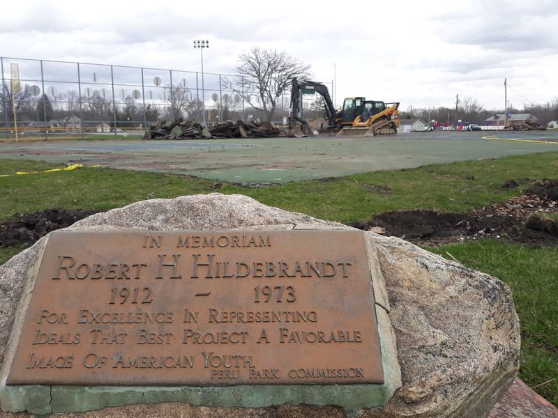 The tennis courts at Washington Park in Peru are getting some love.