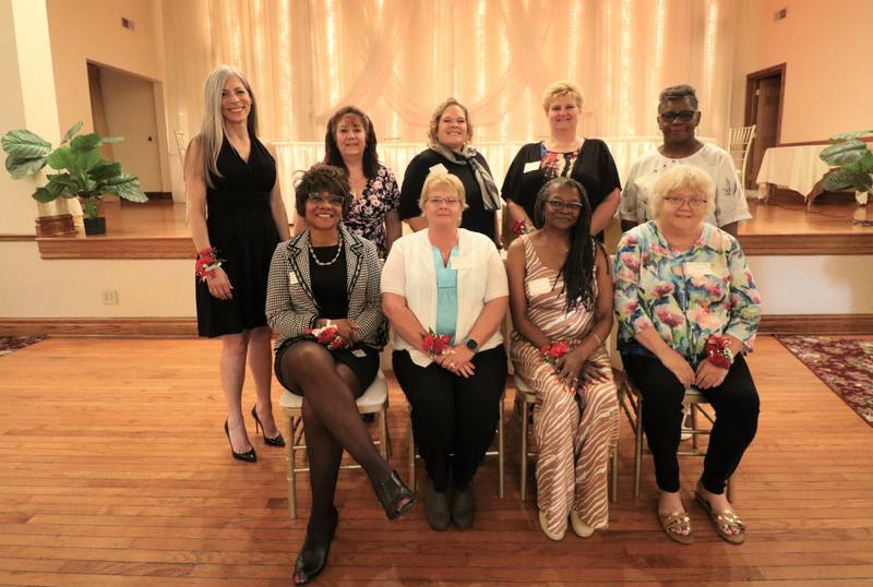Joliet Public Schools District 86 celebrated 25 employees who retired from the district this year with a reception in the Victorian ballroom at the Jacob Henry Mansion in May of 2023.