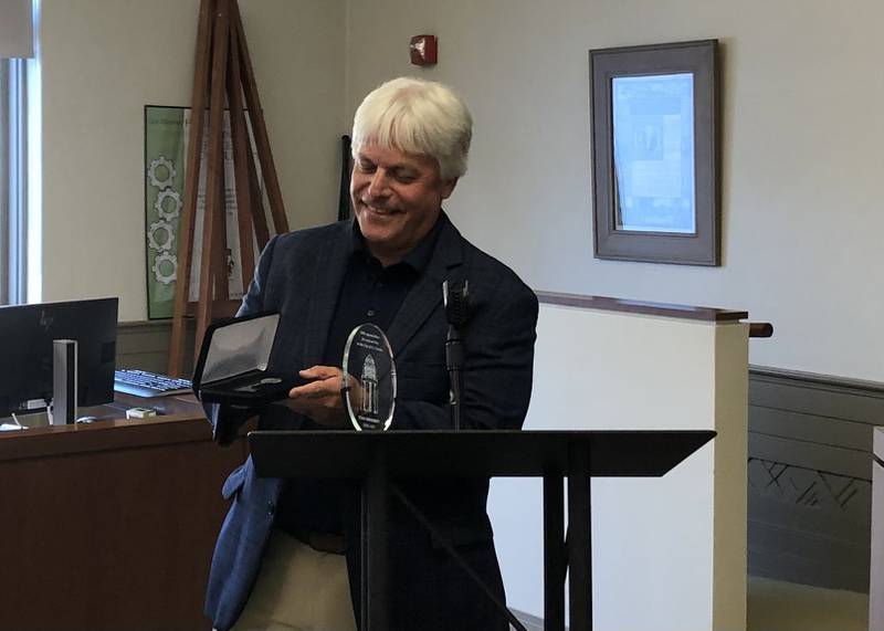 Retiring St. Charles Alderperson Todd Bancroft was honored with a key to the city at his final City Council meeting Monday June 19, 2023.