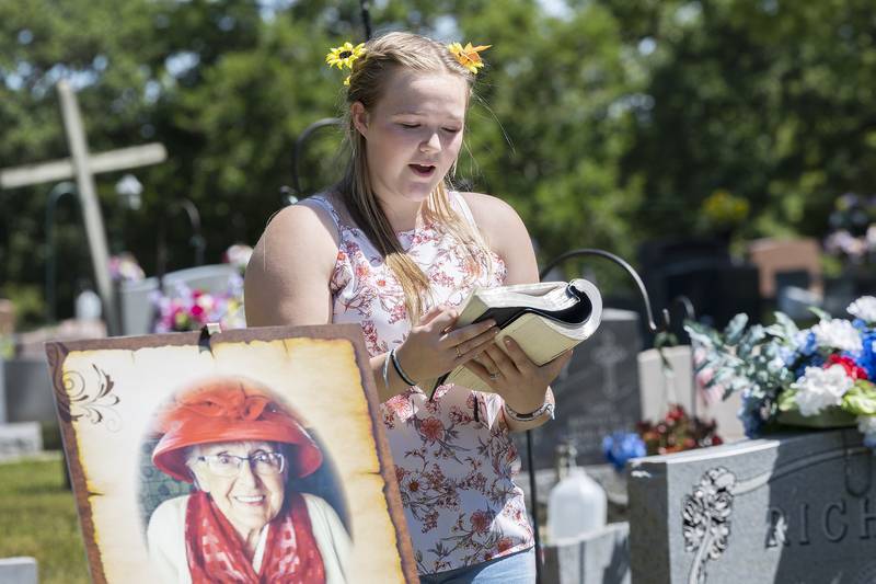 Passages were read out a Pullen’s bible that had notes written in her own handwriting.