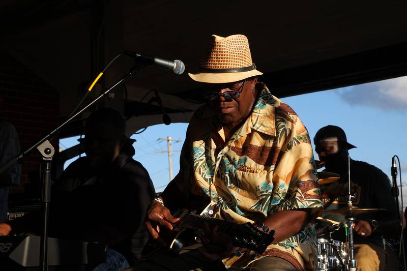 Master James & The Show Stoppahs perform on the Platform Stage during Merchant Street MusicFest on Friday, July 25, 2025.