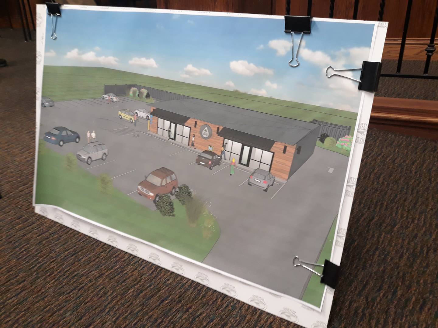 A rendering of the proposed Kana Grove North Illinois marijuana dispensary in Peru.