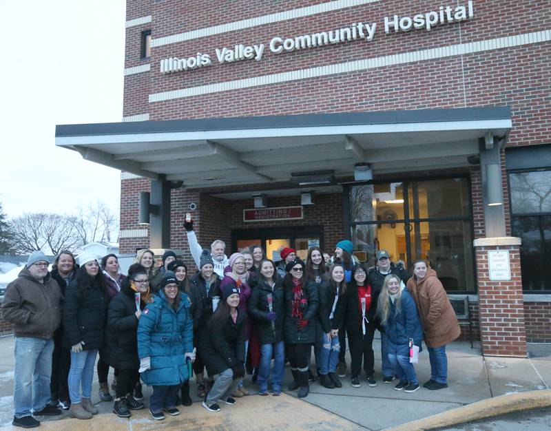 St. Margaret's Hospital ER staff poses for a photo outside St. Margaret's Hospital (formally Illinois Valley Community Hospital on Saturday, Jan. 28, 2023 in Peru.