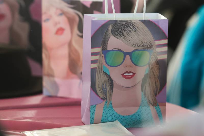 Taylor Swift fans who attended the event received a gift bag at the Taylor Swift fan party hosted by the Lockport Township Park District on Feb. 10, 2024 in Lockport.