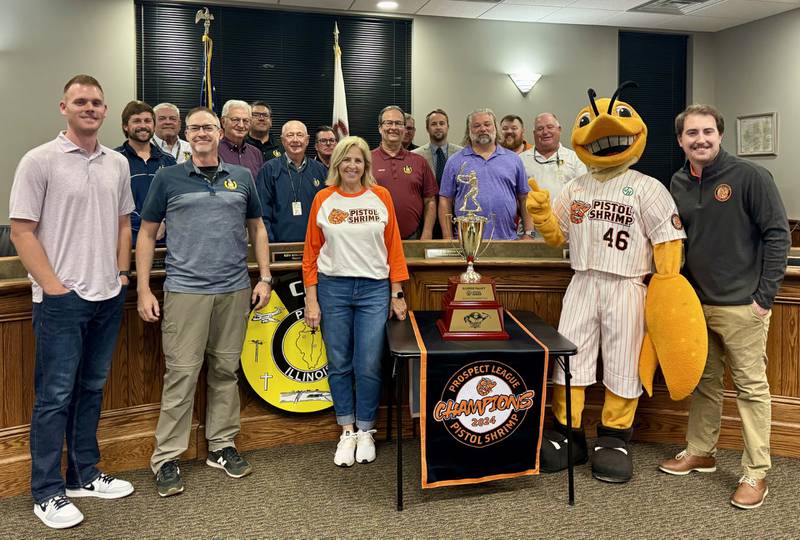 The Illinois Valley Pistol Shrimp made the first stop on their 2024 trophy tour during Monday night’s Peru council meeting.
