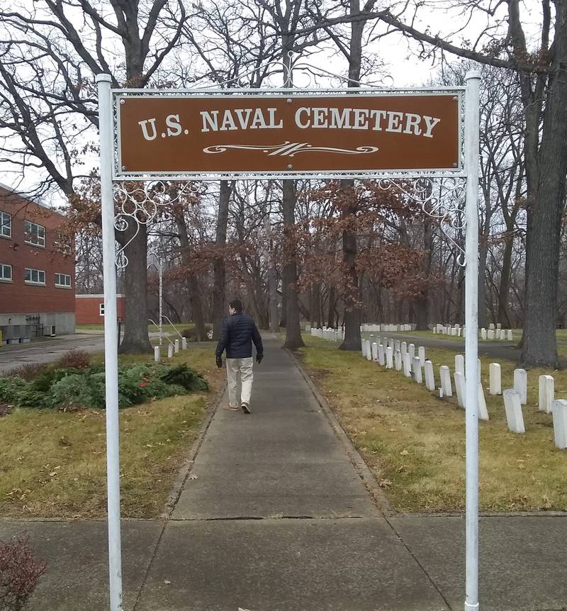Wreaths were placed at the gravesites at the U.S. Naval Cemetery in at Great Lakes.
