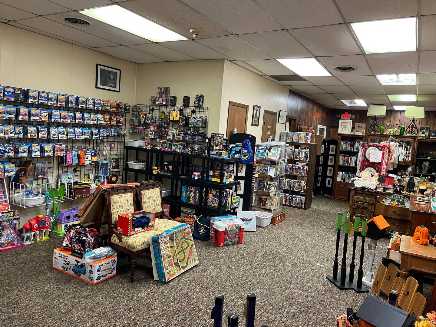 Many vendors are located inside Whatnots, a new store in downtown La Salle. This area of the store features many resale and collector items.
