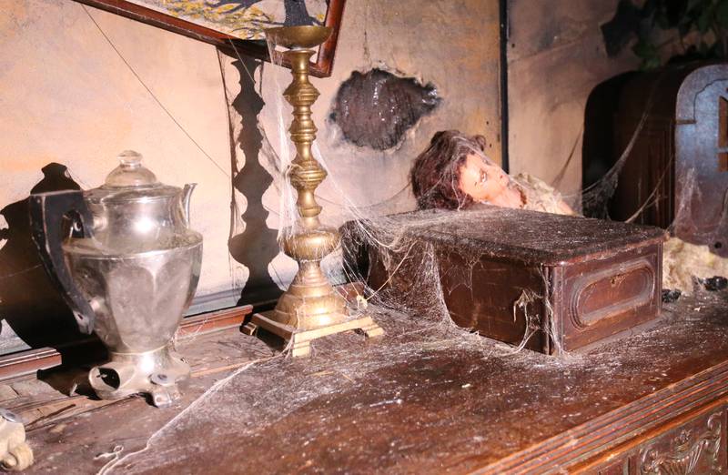 A close up of some of the fake dust and cobwebs inside the Insanity Haunted House on Thursday, Oct. 3, 2024 at the Peru Mall. There is so much detail inside the haunted house and that's what sets it apart from other haunted houses throughout the State of Illinois. Insanity Haunted House is over 10,000 square feet.