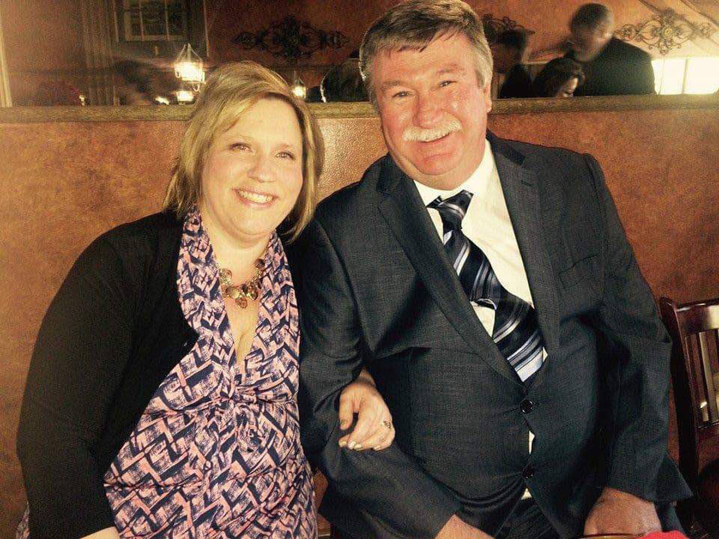 Betty and Bill Tabler together at dinner.