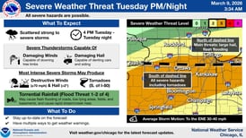 Severe storms could hit northern Illinois Tuesday with tornado, large hail risk