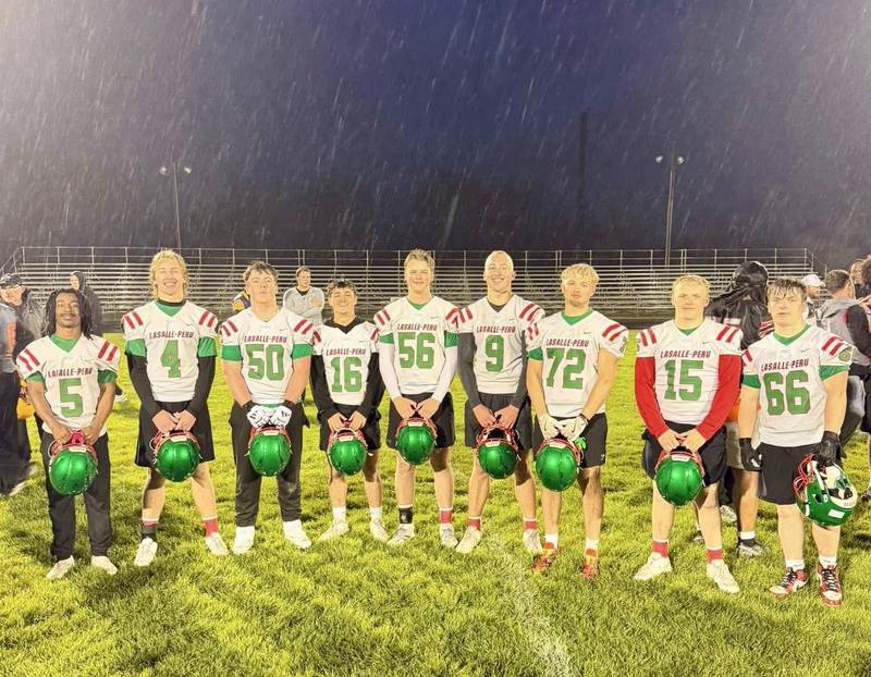 Nine players from the La Salle-Peru football team participated in an IHSA combine on Thursday at Rockford Boylan.