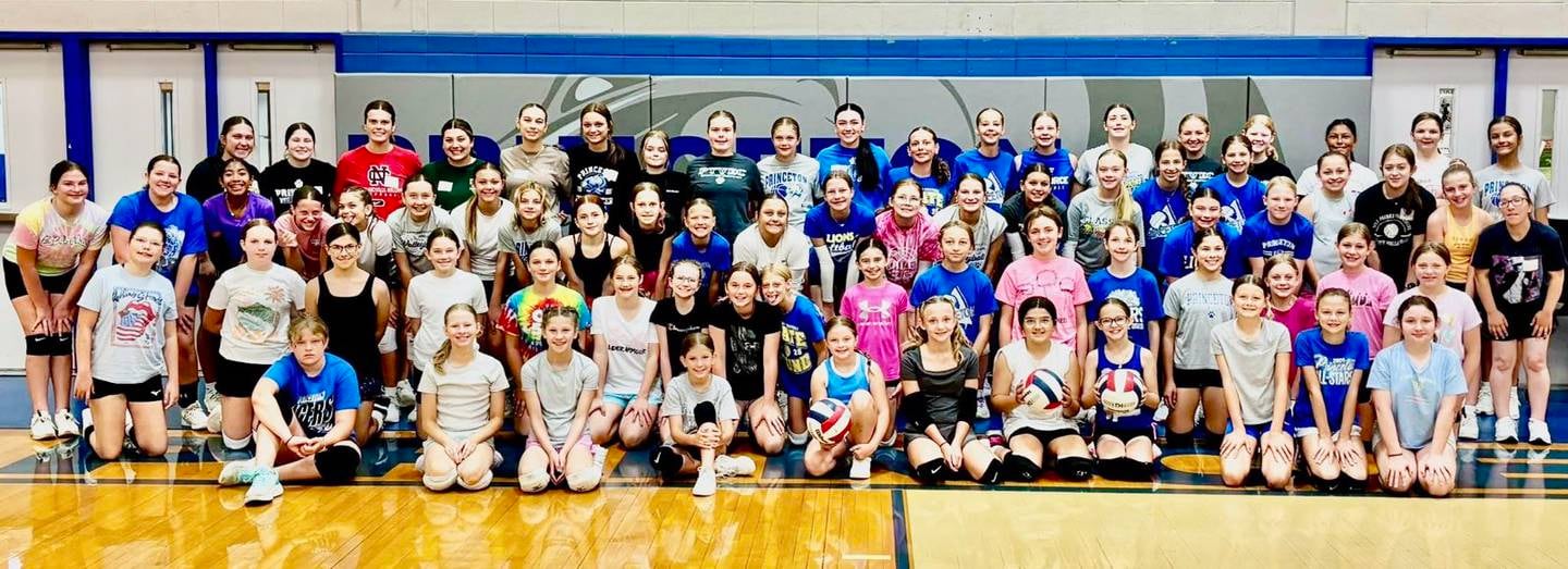 There were 65 campers in the junior high session of the 2025 Princeton Tigresses Volleyball Camp.