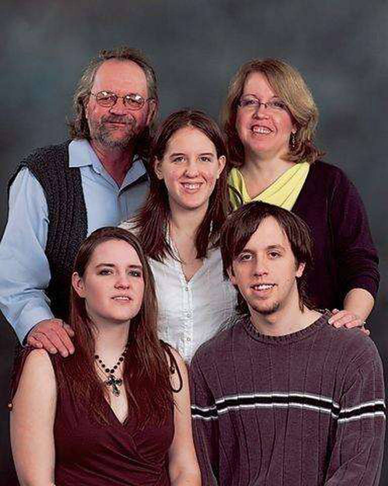 Fifteen years after a senseless act of violence claimed the life of Jeff Engelhardt's father, Alan, upper left, and younger sister, Laura, center, the now-married father of two still chooses forgiveness. The attack on the Hoffman Estates family seriously injured his mother, Shelly, upper right. Amanda Engelhardt, lower left, was unharmed. Neither was Jeff, lower right, who was at college. "I am my father's son," he wrote in a 2011 Daily Herald essay. "And as my father's son, that means I choose the path of forgiveness."