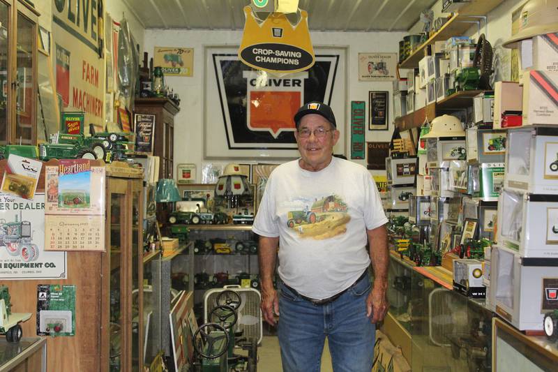 Rick Garnhart has collected Oliver Farm Equipment memorabilia for nearly 60 years, and owns a museum on his German Valley farm.