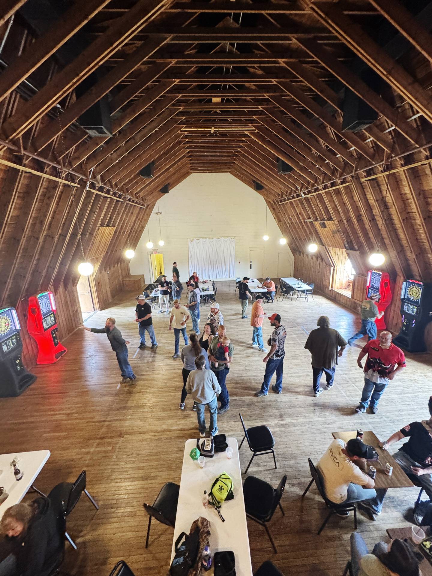 The Copper Cow's upstairs banquet room is where MooFest's dart tournament takes place.