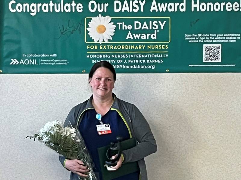 As a partner in the international DAISY award program that recognizes the extraordinary clinical skill and compassionate care of nurses, OSF Home Health recently presented its DAISY award to Tricia Kessel, RN.