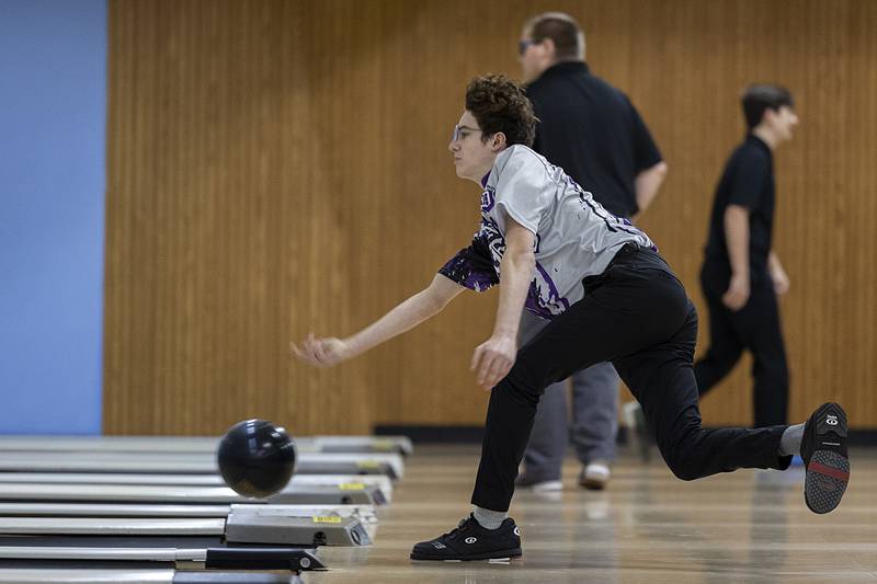 Dixon’s Clark Bonnewell fires his shot down the lane Thursday, Dec. 1, 2022 against Erie-Prophetstown.