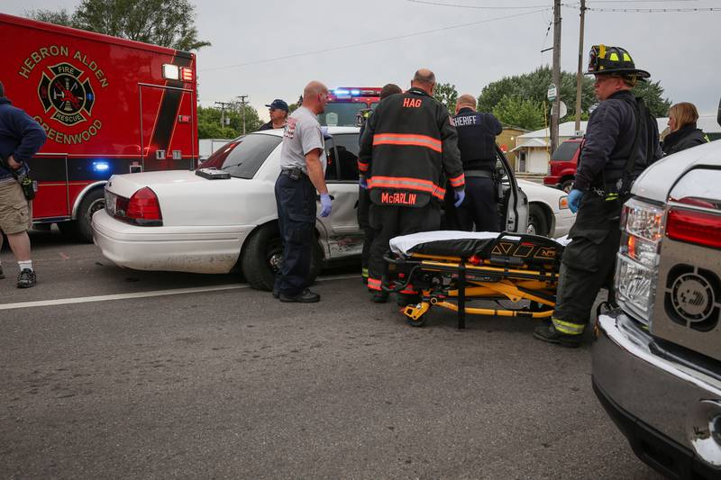 Hebron police car struck in collision at routes 47 and 173 Shaw Local