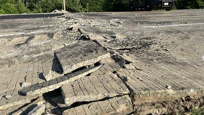 Photos: Road buckles again on state highway in Ogle County