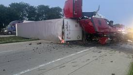 I-80 traffic in Grundy County snarled by semitrailer crash