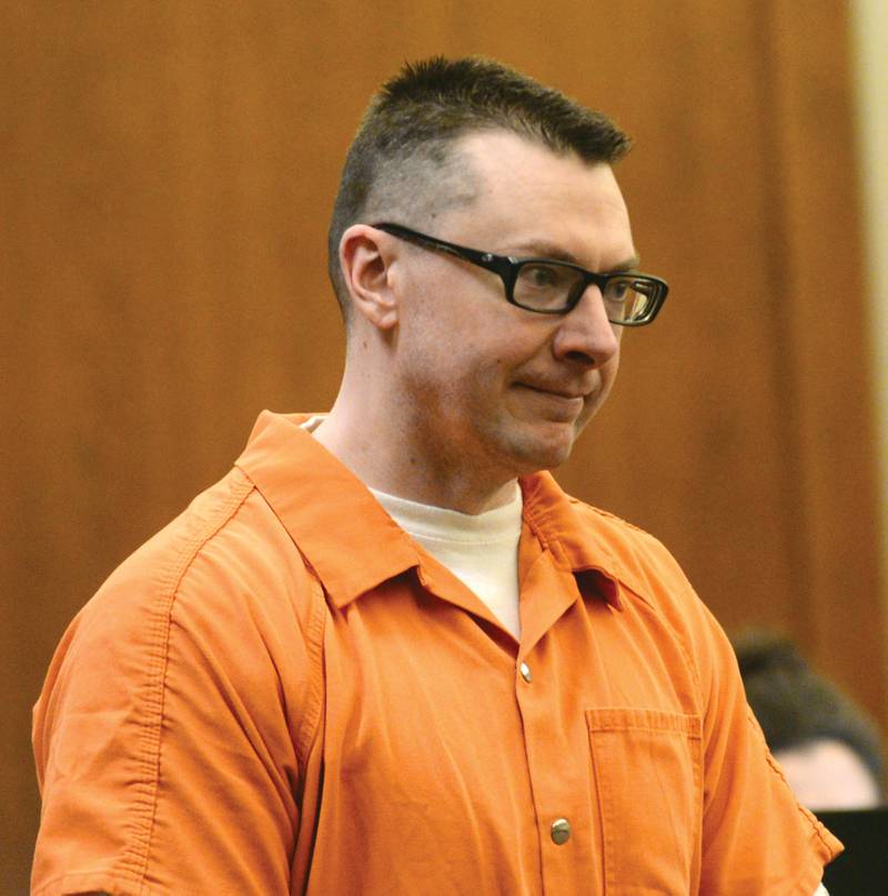 Duane Meyer enters an Ogle County Courtroom on Friday, Jan. 10, 2025 for a hearing.