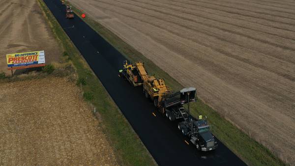 Photos: Crews pave Illinois Route 251 between Mendota and Peru