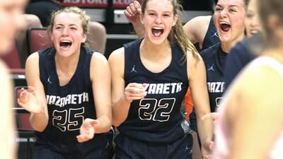 Girls Basketball: Gracie Carstensen’s sizzling 3-point shooting sends Nazareth into state championship game