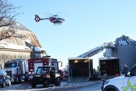 Photos: OSF lifeflight helicopters respond to grain bin emergency south of Granville