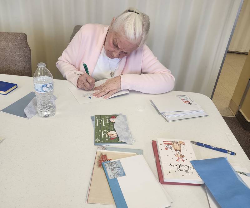 The Princeton-Illinois chapter Daughters of the American Revolution held its annual celebration of the season Friday, Dec. 5, 2024, with a potluck at Christ Community Church. The annual program was writing Christmas cards to the veterans at the Illinois Veteran’s Home in La Salle.