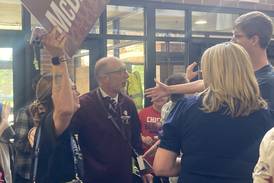 Photos: Lockport Township High School surprises superintendent with Boston Marathon sendoff