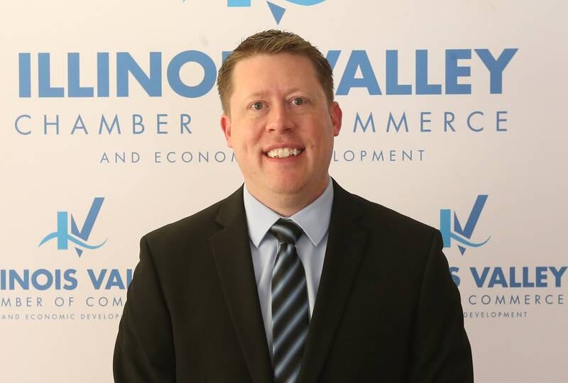 Nick Nosalik regional retail manager for Heartland Bank and Trust Company, poses for a photo on Friday, Oct. 25, 2024 at IVAC in Peru. Nosalik is a recipient of the Cornerstone Award.