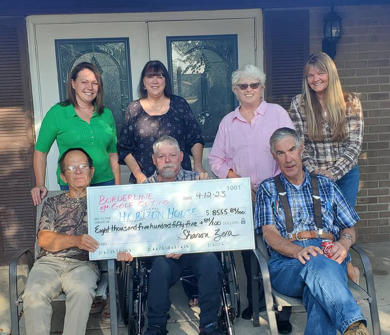 (Front, from left) KC Ritter, Ron Dziarnowski and Joe Essl, (back) Missy Bertalino, Sharon Zera, Michelle Rich and Colleen Kurkowski