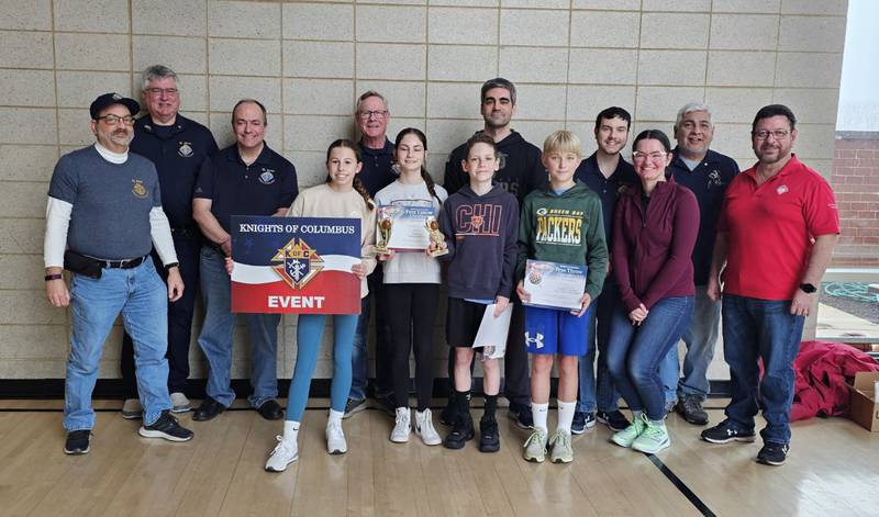 Saint Anne Council #16720 in Oswego sponsored the local 2024 Knights of Columbus Free Throw Championship at the Allied Bank Community Room on Jan. 27.