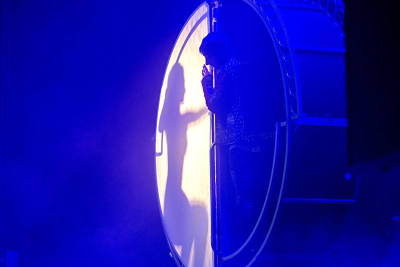 Illusionist Reza Borchardt works on an illusion Sunday, Jan. 23, 2022 at the Historic Dixon Theatre. The acclaimed magician has appeared to millions on television and in person and is considered one of the most sought after magicians in the the industry.