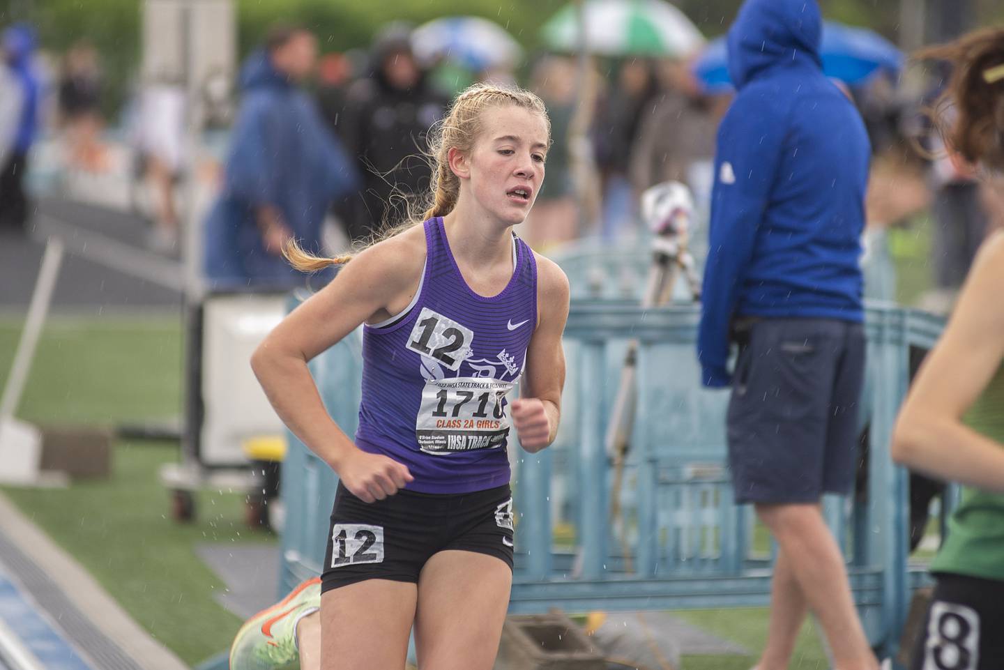 DIxon's Emma Smith competes in the 2A 1600 finals during the IHSA girls state championships, Saturday, May 21, 2022 in Charleston.