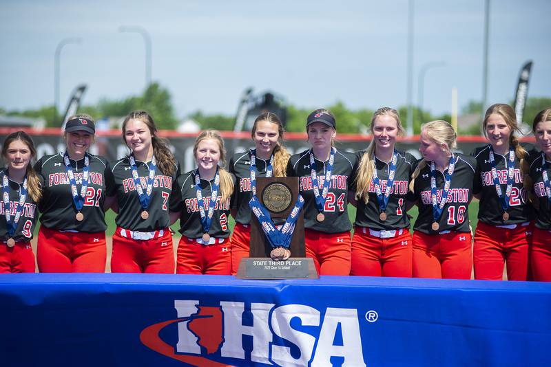 The Forreston Cardinals took the win at the state tournament 4-2 in 8 innings against Newark Saturday, June 4, 2022 during the IHSA Class 1A softball state third place game.