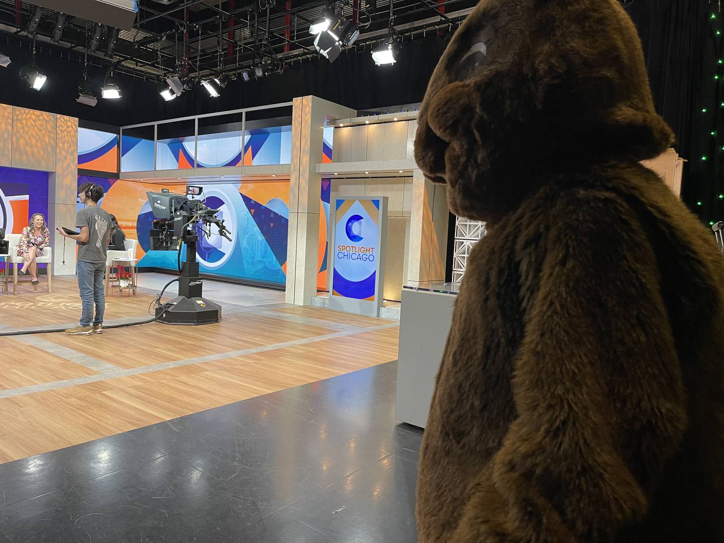 Woodstock Willie inside the WGN studio in Chicago before Groundhog Day, February 2, 2024.