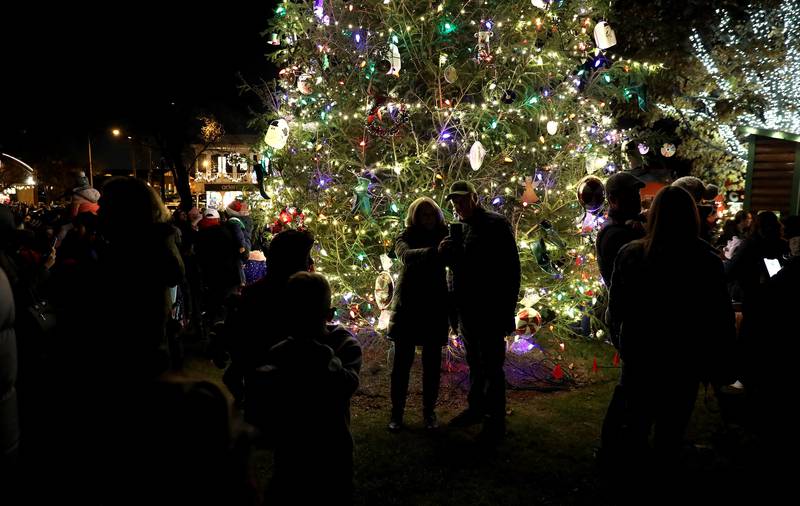 The city Christmas tree was lit during the Geneva Christmas Walk on Friday Dec. 3, 2021.