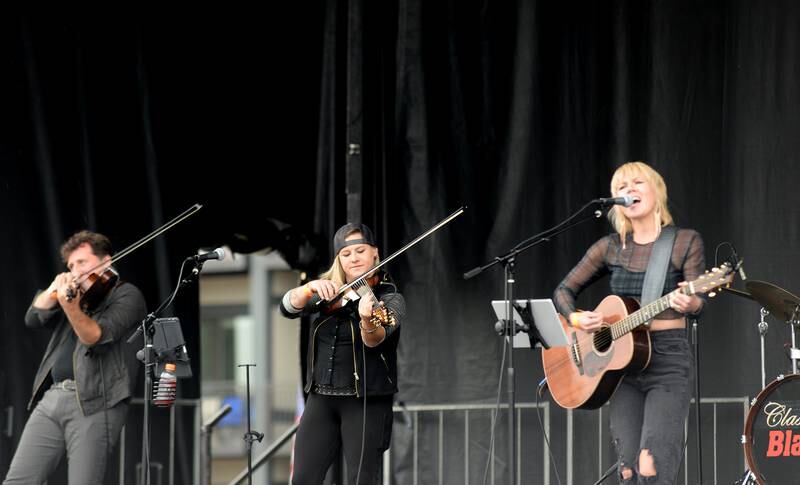 Members of the band Classical Blast perform during the Downers Grove Octoberfest Saturday, Sept. 16, 2023.